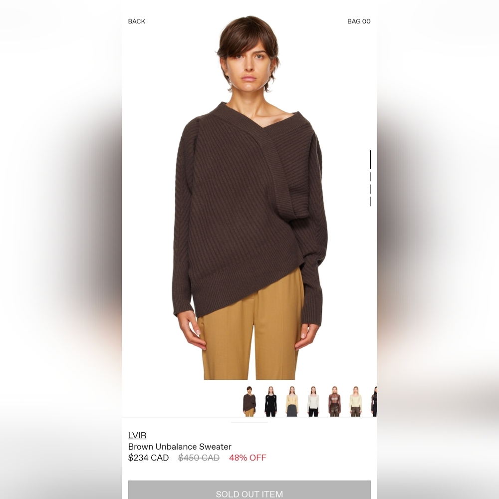 LVIR unbalanced sweater